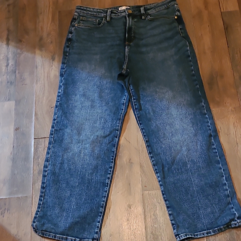 LC Lauren Conrad Blue Flare Wide Leg Jeans